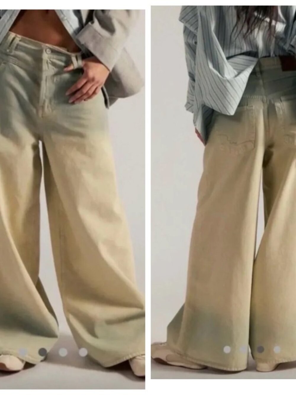 Free People We The Free Give and Take Extra Baggy Wide Leg Jeans NWT - Size 26S